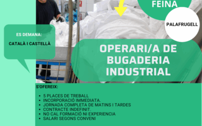 5 OPERARIS/ES  DE BUGADERIA INDUSTRIAL