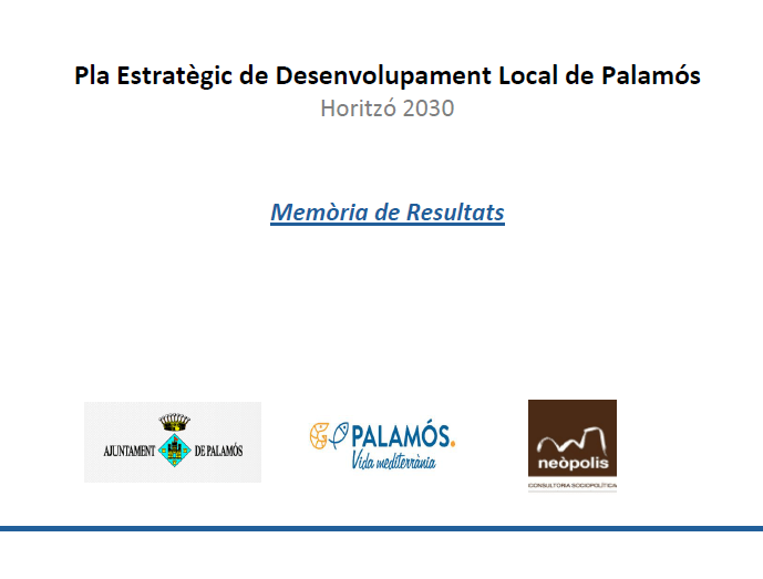 Pla estratègic desenvolupament local – Memòria de resultats